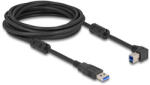 Delock USB 5 Gbps kábel A-típusú apa - B-típusú apa 90 balra hajlítva 5 m (81103) (81103) - flylite
