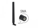 Delock LTE antenna SMA-dugó 1, 9 - 2, 3 dBi irányított, csuklós csatlakozó, fekete (12635)