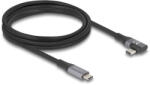 Delock USB 20 Gbps Kábel, ívelt bal / jobb, USB PD 3.1 Extended Power Range 240 W 2 m (81132) - flylite