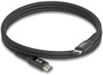 Delock USB 2.0 kábel USB Type-C apa apa mágneses textil borítással PD 3.0 60 W 1 m (81119) - flylite