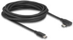 Delock Aktív USB 10 Gbps kábel USB Type-C apa- balra / jobbra hajlított apa 5 m 8K PD 60 W E-Markerrel (81196) - flylite