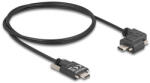 Delock USB 2.0 kábel USB Type-C apa csatlakozó csavarokkal - USB Type-C apa csatlakozó csavarokkal ívelt bal / jobb PD 3.0 60 W 1 m (80956) - flylite