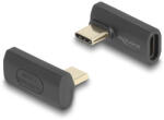 Delock USB Adapter 40 Gbps USB Type-C PD 3.1 240 W csatlakozódugóval - csatlakozóhüvellyel, elforgatott ívelt bal / jobb 8K 60 Hz fém (60244) - flylite