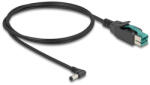 Delock PoweredUSB kábel apa 12 V - DC 5, 5 x 2, 5 mm apa ívelt 1 m (80609) (80609) - flylite