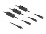 Delock USB Type-C apa 3 db. DC 5, 5 x 2, 1 mm anya csatlakozójú, 1 méter hosszú kábel (86801) - flylite