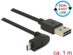Delock Kábel, EASY-USB 2.0-s A-típusú csatlakozódugó > EASY-USB 2.0-s Micro-B típusú csatlakozódugó, (83848) - flylite
