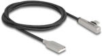 Delock Kábel USB 2.0 A-típusú apa - USB Type-C apa hajlított, LED fénnyel és gyors töltő funkcióval 60 W 1 m (80766) (80766) - flylite