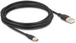 Delock USB 2.0 kábel USB A-típusú dugó - USB Type-C dugó 4 m fekete Szilikon (81228) - flylite