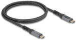 Delock USB 40 Gbps adat és gyorstöltő koax kábel 1 m hosszú, 8K 60 Hz USB PD 3.1 bővített tápszélesség 240 W (86067) (86067) - flylite