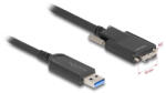 Delock Aktív optikai kábel USB 10 Gbps-A apa > USB 10 Gbps Micro-B Típusú dugó csavarokkal ellátott 15 m (83217) - flylite