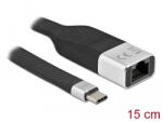 Delock FPC lapos csík kábel USB Type-C - Gigabit LAN 10/100/1000 Mbps 15 cm (86936) - flylite