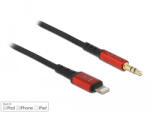 Delock Audió kábel 8 tűs Lightning apa - sztereo jack apa 3.5 mm 3 tűs, 1, 5 m (86587) (86587)