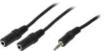 LogiLink Audiokábel, 3, 5 mm-es 3-Pin/M - 2x3, 5 mm-es 3-Pin/F, 0, 2 m (CA1046)