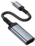 hoco. UA43A adapter kábel HDMI aljzat - Type-C, 20cm, SÖTÉTSZÜRKE (HOCO_UA43A) (HOCO_UA43A)