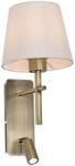 Zuma Line W4106-2AB+WH-LED Lampă de perete LUNA 1xE27/40W/230V + LED/2, 5W alamă/alb (ZL0997)