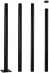 Brilagi - Bară metalică pentru stâlp de iluminat exterior, 4 m, diam. 58 mm, neagră (BG3821)