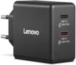 Lenovo Dual USB-C 65W GaN Charger fekete (40AW065BEU)