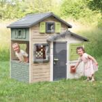 Smoby Căsuța Prietenilor cu uși mare și vizor Friends Evo Playhouse Life Smoby extensibilă cu uși din spate pe jumătate și 6 ferestre cu filtru UV de la 3 ani (SM810208) Casuta pentru copii