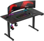 Mark Adler Gamer állítható magasságú elektromos íróasztal asztallapba indukciós vezeték nélküli gyors töltő, 10W RGB fekete (HZ-HERO-8-7-RGB)