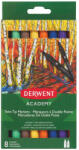 Derwent Markere 2 capete Derwent Academy, varf fin tip pensula, 8 buc/set (DW98206)