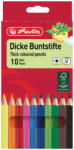 Herlitz Set 10 creioane colorate hexagonale Jumbo-Groase Herlitz, mina 6 mm (10795276)