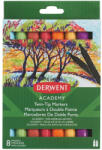 Derwent Markere 2 capete Derwent Academy, varf tesit, 8 buc/set (DW98208)