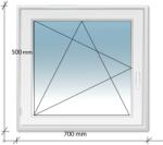 Decco 70x50 Bukó - Nyíló műanyag ablak Decco 71 profil 2 retegű üvegezés