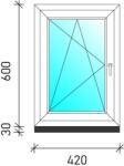  40×60 Bukó-nyíló műanyag ablak