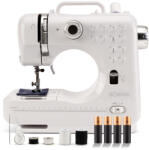 Clatronic Bomann hordozható varrógép, NM6063CB, 12 előre beállított program, 2 sebesség, kezdőknek is ideális, Reverse funkció, gomblyuk 2 fokozatban, elemes, lábpedál, LED világítás, tartozékok mellék