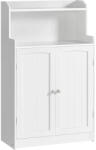 Greman Fürdőszoba Szekrény, 2 Ajtóval, 2 Állítható Polccal, Felhőfehér 30 X 60 X 100 Cm