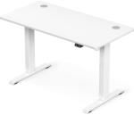 VASAGLE Loft Íróasztal/számítógépasztal Tárolóval - Elektromos Magasság Állítás - 120x60 cm Fehér