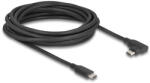Delock Aktív USB 10 Gbps kábel USB Type-C apa- balra / jobbra hajlított apa 5 m 8K PD 60 W E-Markerrel