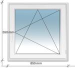 Decco 85x55 Bukó - Nyíló műanyag ablak Decco 71 profil 2 retegű üvegezés