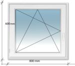 Decco 80x60 Bukó - Nyíló műanyag ablak Decco 71 profil 2 retegű üvegezés