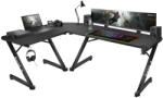 Greman Gamer Asztal , sarokasztal, Íróasztal, Pohártartó Fekete