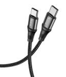 hoco. - Exquisito adatkábel (X50) - USB Type-C - USB Type-C, PD 100W, 5A, 1m - fekete (KF239255)