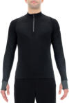 UYN Running Exceleration Shirt LS Zip Up Black Férfipóló XL