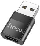 hoco. - OTG adapter (UA17) - USB-A - USB Type-C, Plug & Play, 2A - fekete (KF239334)