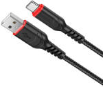 hoco. - adatkábel Victory (X59) - USB-A - USB Type-C, 12 W, 2, 4 A, 1, 0 m - fekete (KF239256)