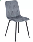 Mebel Elite Szürke bársony étkezőszék ROBIN