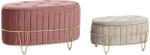 DKD Home Decor Табуретка DKD Home Decor 80 x 42 x 45 cm Сив Златен Метал Бургундия