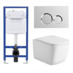 Welland Montana Tornado fali WC + tartály króm nyomólappal - miniwebshop