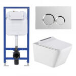 Welland Cono-Max Rimless fali WC + tartály króm nyomólappal