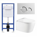 Welland Belluno Rimless fali WC + tartály króm nyomólappal