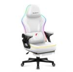 Huzaro Gamer Szék, RGB Smart LED, Lábtartóval Fehér (HZ-FORCE 4.6 RGB WHITE MESH) (HZ-FORCE 4.6 RGB WHITE MESH)