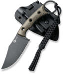 Civivi Midwatch Zöld Burlap Micarta Markolat Fekete Kőmosott Bohler N690 Penge C20059B-3 (C20059B-3)