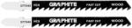 Graphite Dekopírfűrészlap, T-befogó, HCS, 6TPI, 74/100mm, fa-rétegelt lemez, 2db (57T545) - storeplace