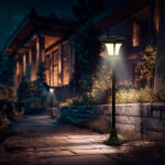 Garden of Eden LED-es szolár lámpa - kandeláber - 120 cm - 10 LED - fekete - melegfehér Garden of Eden 11404 (11404)