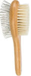 Trixie Brush Double-Sided | Kétoldalas szőrápoló kefe bambusz nyéllel - 6 × 22 cm