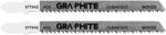 Graphite Dekopírfűrészlap, T-befogó, HCS, 10TPI, 74/100mm, fa-rétegelt lemez, 2db (57T542) - storeplace